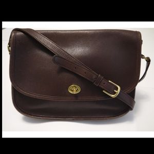 Vintage Coach Brown Leather Crossbody/Shoulder Bag